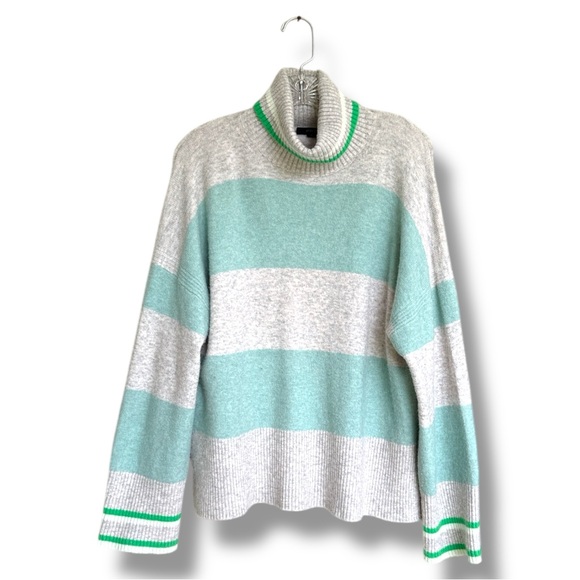 J. Crew Striped Turtleneck in Supersoft Yarn Size Medium - Picture 2 of 14